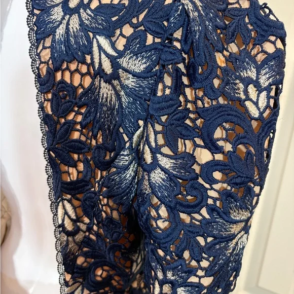 Adelyn Rae Navy and Cream Lace Mini Dress - Picture 6 of 6